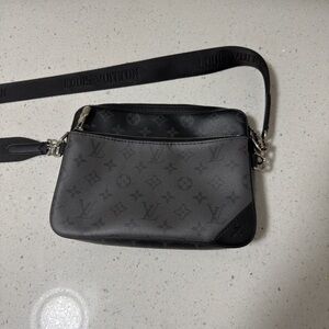 Louis Vuitton Black Strap with Embossed Logo